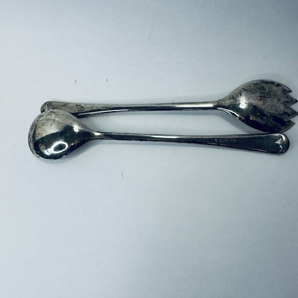 Raimond Silverplate Italy 9" Salad Serving Set Fork & Spoon Vintage - Picture 6 of 12